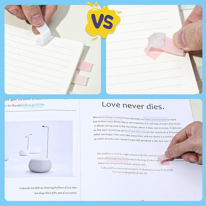 600 Pcs Sticky Indexing Tabs Page Markers Sticky Index Tab Post Tabs Flags Stickers Book Annotation Bookmark Notes for Book Notes Easy Remove Reading Index Folders File Note