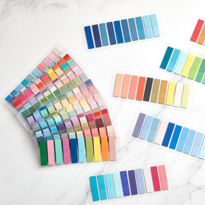 ReliThick 8000 Pcs Writable Sticky Tabs, 40 Colors Book Notes for Annotating Books, Self-Adhesive Index Tabs for Bible, Planner, Notebook, School & Office Supplies