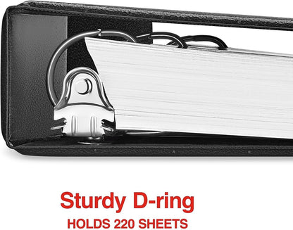 Staples Standard 2-Inch 3-Ring View Binder, Holds Up to 450 Sheets, Orange, Durable Binder for Office & School