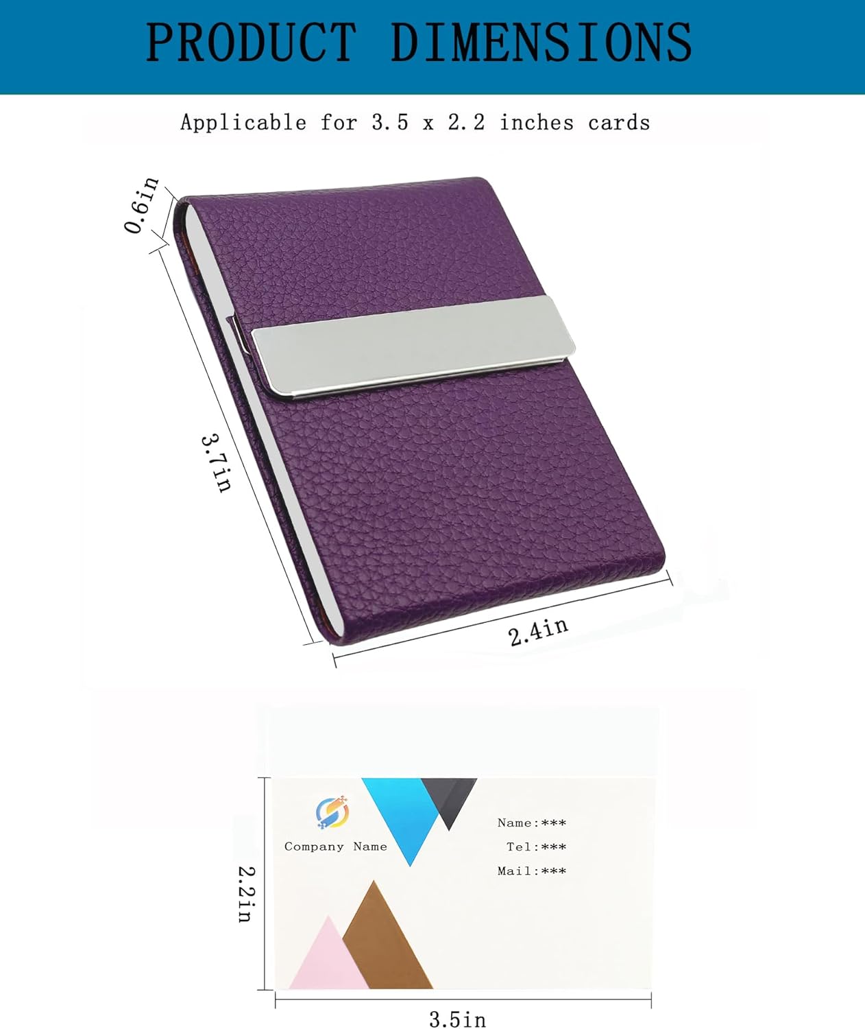 Business Card Holder with Ultra Slim Design,Business Card Case with Premium PU Leather,Suit Pocket Metal Card Holder for Women/Men,Professional Name Card Holder with Magnetic Shut (Black1)