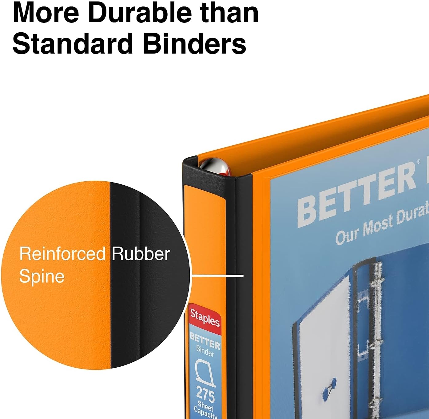 Staples Better Binder 2-Inch D-Ring View Binder, Reinforced Spine, Holds Up to 540 Sheets, Teal, for Office & School