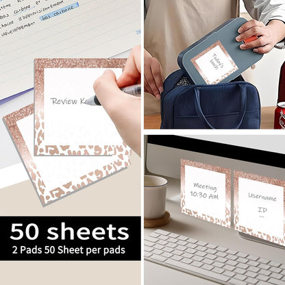Sticky Notes 3x3 Inch, 2 Pads Cute Self-Stick Note Pads, Strong Adhesive Notepads for Office, Home, School, Organization and Reminders Watercolor Wildflowers