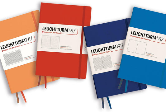 LEUCHTTURM1917 - Notebook Hardcover Medium A5-251 Numbered Pages for Writing and Journaling (Navy, Ruled)