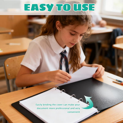 VOKOY 60 Pack 8.5x11 Inches Binding Covers and Backs Set, Letter Size Quality Un-Punched Report Covers, 30 Pcs 10mil Clear Binding Covers 30 Pcs 12mil Black Plastic Covers for Home Office School