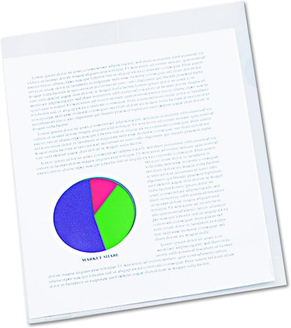 Pendaflex Color Jacs Transparent File Jackets, Letter Size, Poly, Clear, 50 per Box (61504EE)