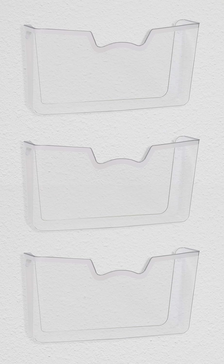 Simple Houseware Clear Single Pocket Wall Mount for Hanging File Holder, 3 Packs