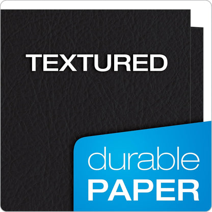 Oxford Twin-Pocket Folders, Textured Paper, Letter Size, Dark Blue, Holds 100 Sheets, Box of 25 (57538EE)
