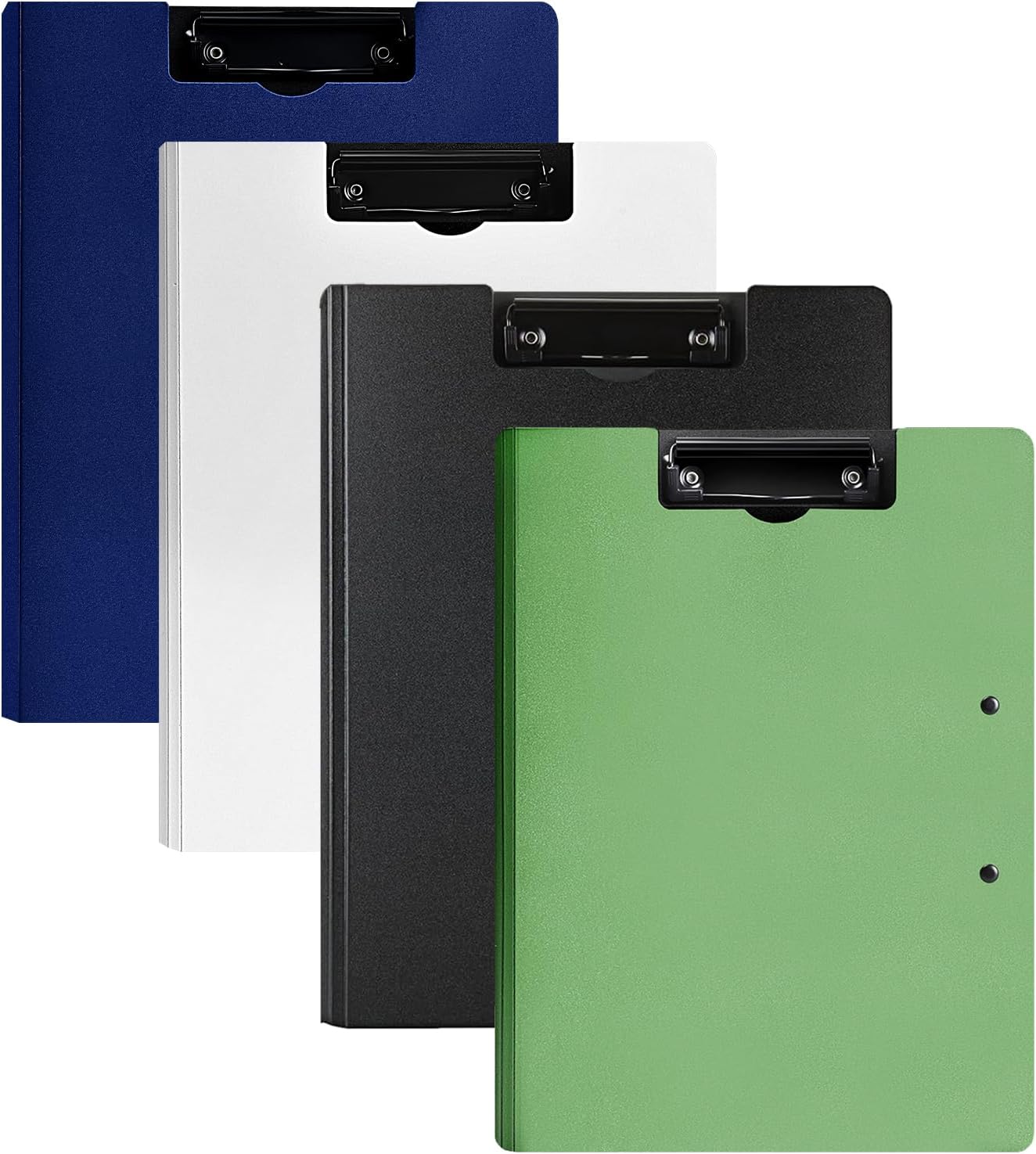 Clipboard Folder, A4 Foldable Clipboards, Office Clipboard Folder with Double Clips Metal Clip, 360 Degree Foldable Storage Clipboards for Office, School or Medical Field, Blue