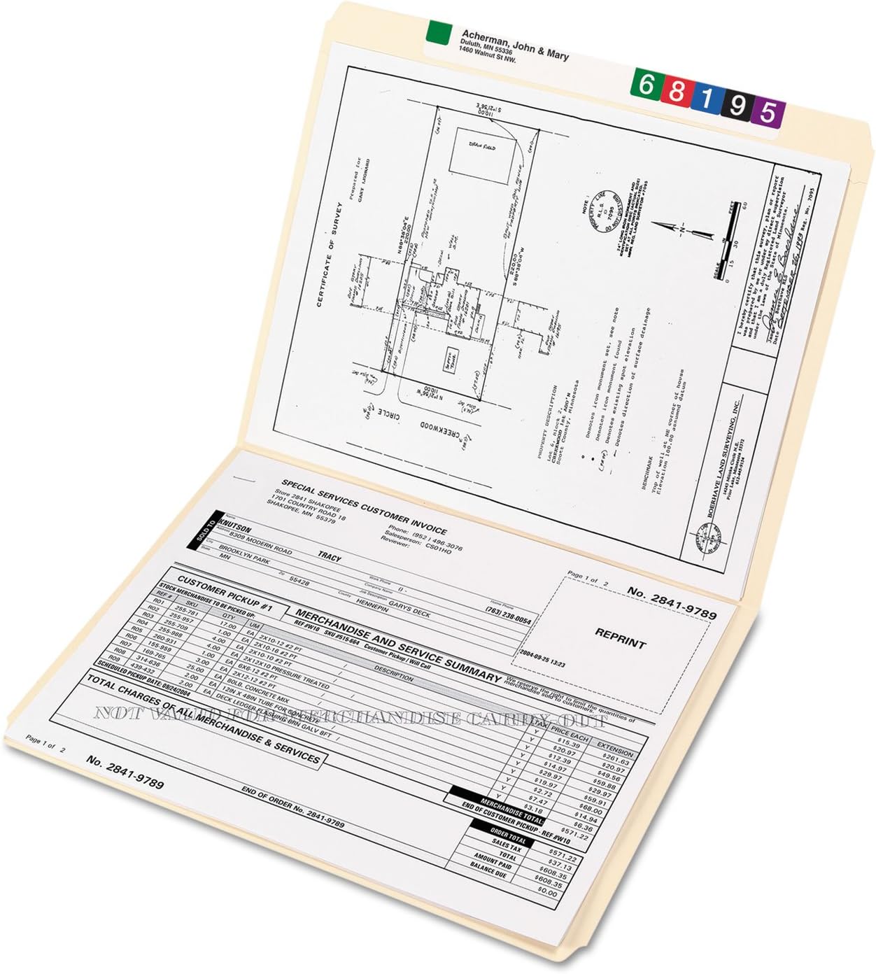 Smead File Folder, Reinforced Straight-Cut Tab (Not Undercut), Letter Size, Manila, 100 per Box (10310)