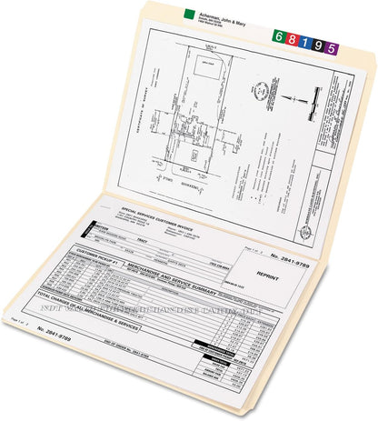 Smead File Folder, Reinforced Straight-Cut Tab (Not Undercut), Letter Size, Manila, 100 per Box (10310)