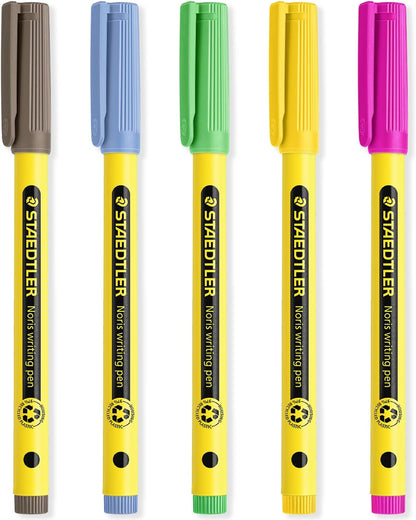 STAEDTLER 307 Noris Writing Pen - Handwriting Pens - 0.6mm Line Width - Ideal for School, Work, Office, etc (Blue)