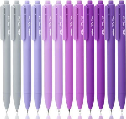 Mr. Pen- Retractable Gel Pens, 12 Pack, Colorful Ink, Fine Point 0.7mm, Fast Dry, Smooth Writing, Cute Pens for Drawing, Writing Planner and School Supplies