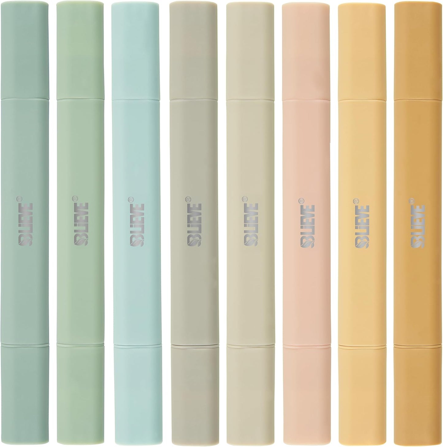 BLIEVE Aesthetic Cute Highlighters No Bleed Through, Dual Tip 8 Pack, Pastel Colors For Bible & Journaling
