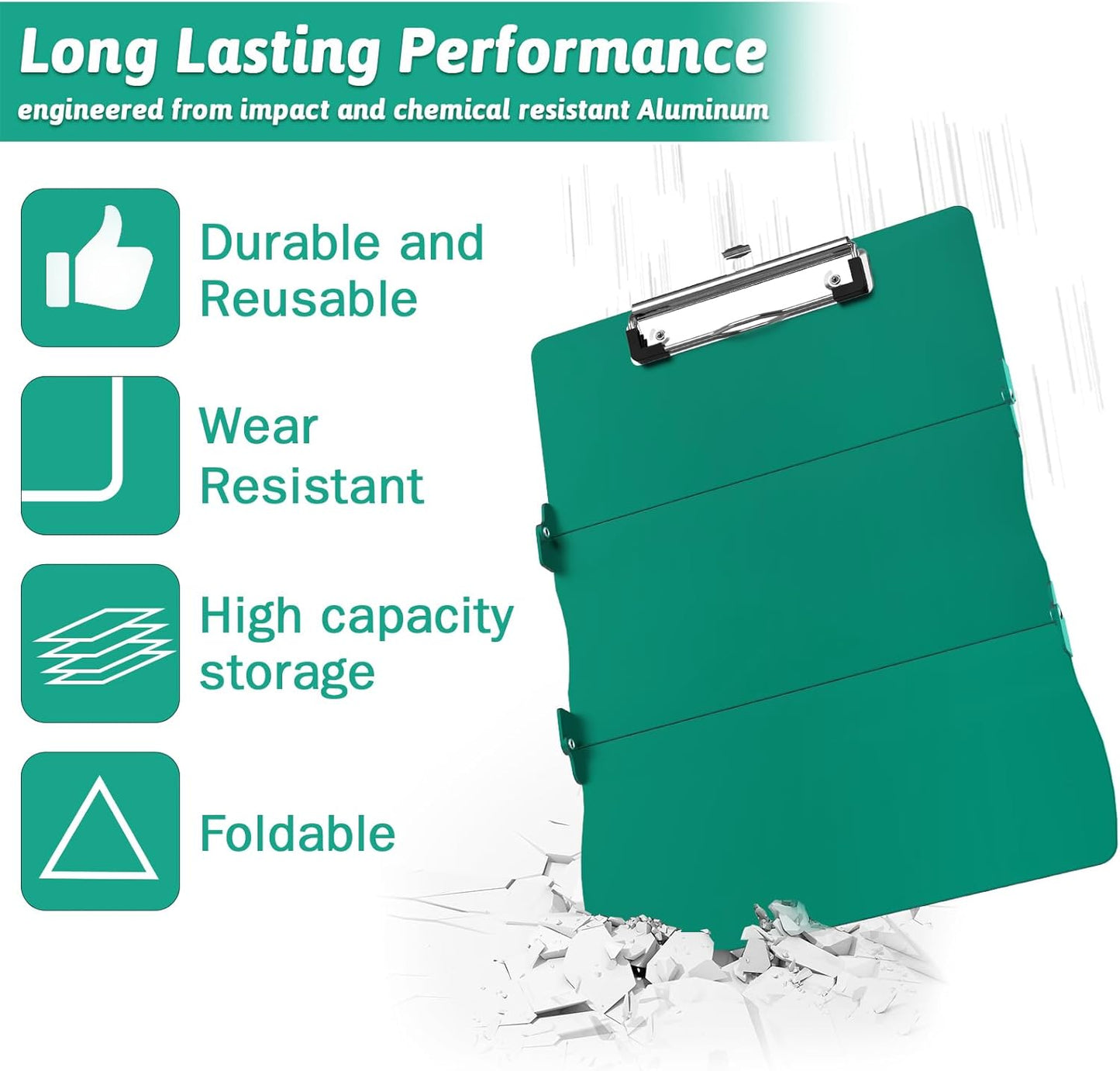 Nursing Clipboard Foldable Clipboard Medical: Edition Cheat Sheets Aluminum 3 Layers Foldable Clipboards Nursing Pocket Size Profile Clip Nurse Clipboards Notepad for Nurses Students and Doctors