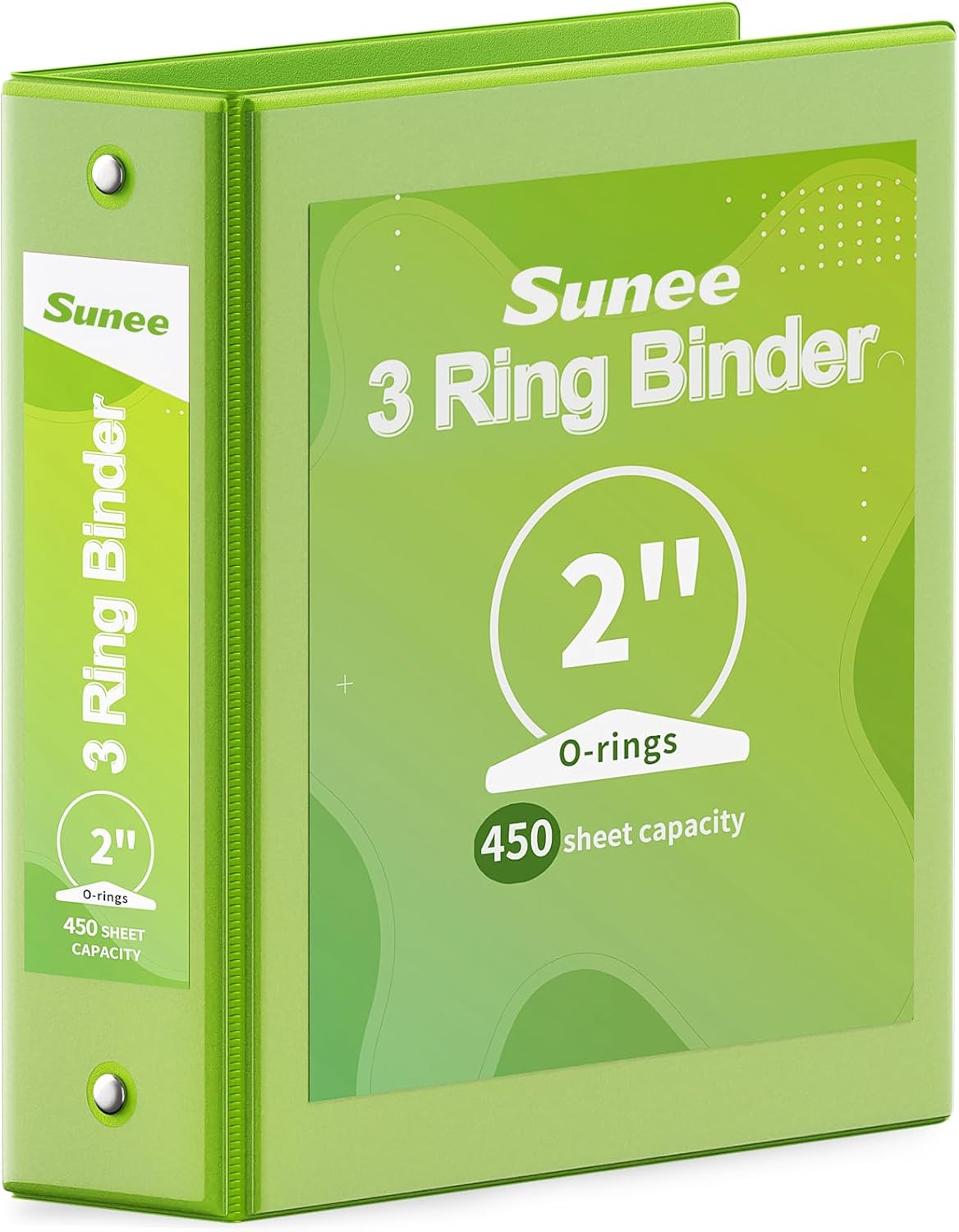 SUNEE 3 Ring Binder 3 Inch 1 Pack, Clear View Binder Three Ring PVC-Free (Fit 8.5x11 Inches) for School or Office Supplies, Pink