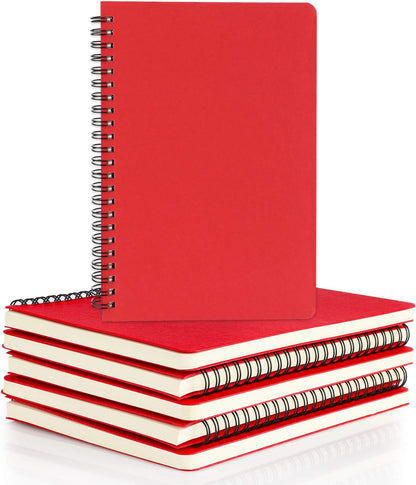 EUSOAR Spiral Notebook, A5 12packs 5.5"X8.3" 120 Pages Lined Travel Writing Notebooks Journal, Memo Notepad Sketchbook, Students College Office Business Subject Diary Ruled Book Journal-Black Cover