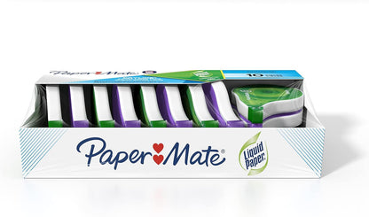 Paper Mate Liquid Paper DryLine Extra Long Tapes, Mess-Free, Assorted Colors, 10 Count - Home, Office, Teacher Supplies, College Essentials