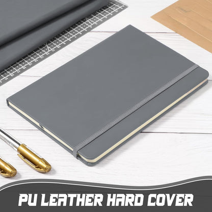 Honoson 20 Pack Lined Journal Notebooks A5 Hardcover Executive Notebook 5.5" x 8.3" PU Leather Wide Ruled Journals Bulk with Elastic Band for Home Business Office School Supplies(Black)