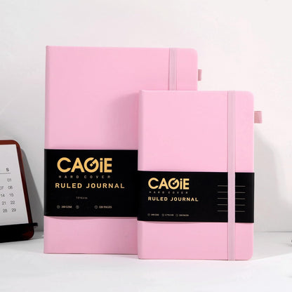 CAGIE Bullet Dotted Journal Notebook 320 Pages 100 GSM Paper Hardcover A5 Dot Grid Notebook Leather Journals for Writing Women Men Work Journaling, Green