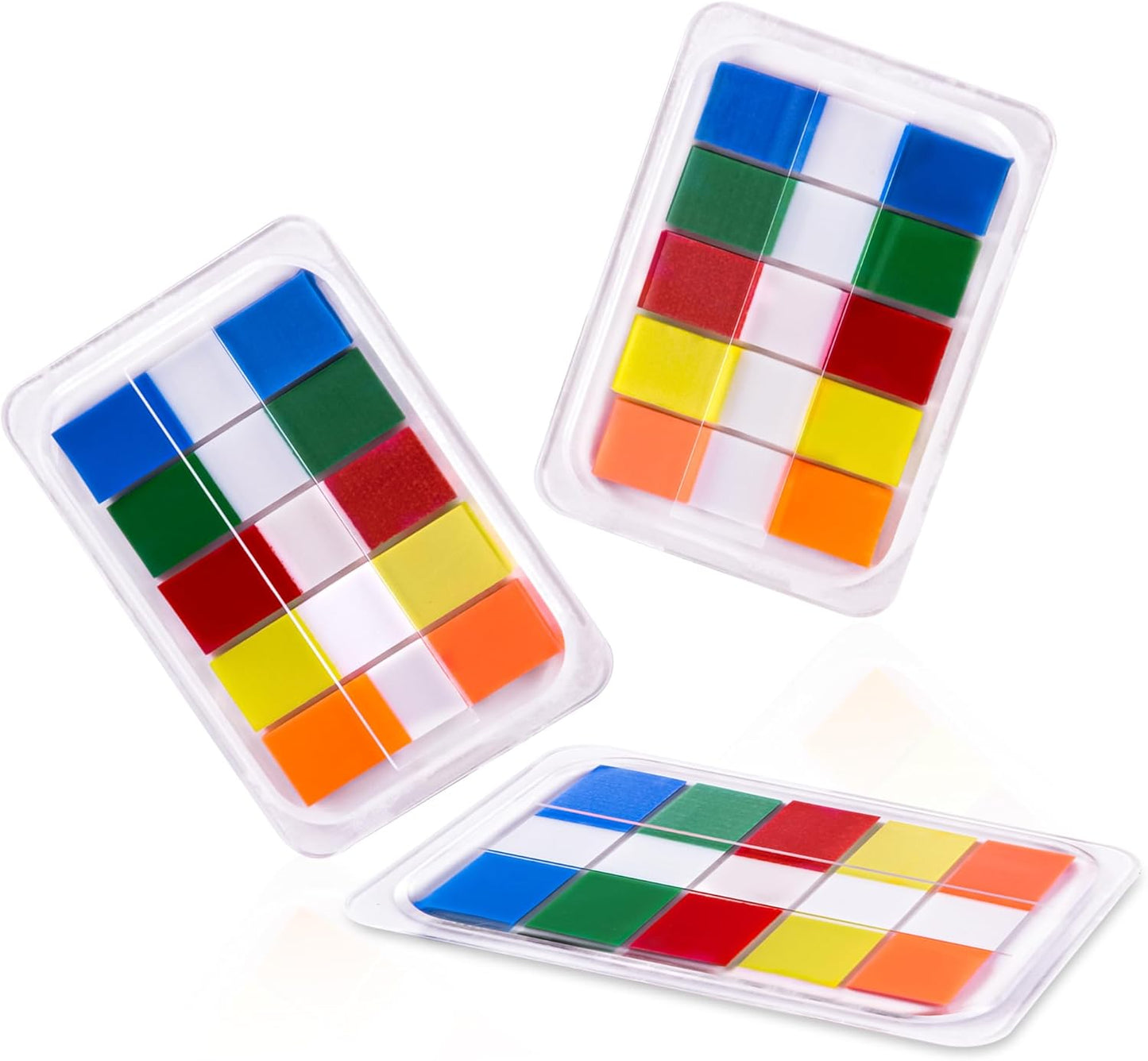 Golcellia Fluorescent Translucent Sticky Note Flags, 1200 Pcs Total, Pack of 10 Color Tabs, Arrow Index Tabs, Page Flag Markers
