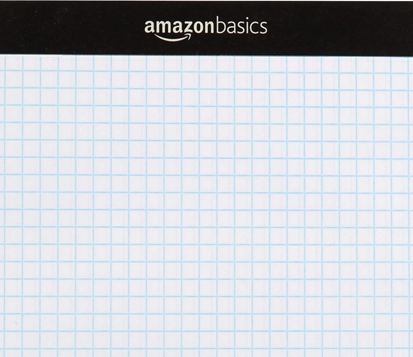 Amazon Basics Quad-Ruled Graph Paper Pad with Sturdy Back, Perforated, 8.5" x 11.75", White, 100 Sheets/Pad, 2-Pack