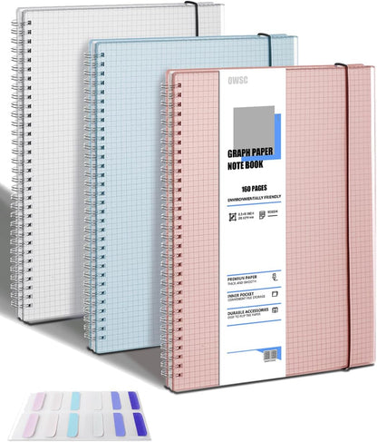 OWSC 4 Pack Lined Spiral Notebook, 5.9 x 8.3 Inches Notebooks for Work, School and Journal with 110 GSM Thick Paper, Small Notebook with 80 Sheets/160 Pages, Notebooks College Ruled for Note Taking