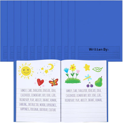 Henoyso 12 Pcs Primary Composition Notebook K-2 Primary Journal, Notebook for Kids Supplies, Bulk Blank Writing Book for Kid to Write Draw Journal 60 Page (9.8″ X 7.5″,Light Color)