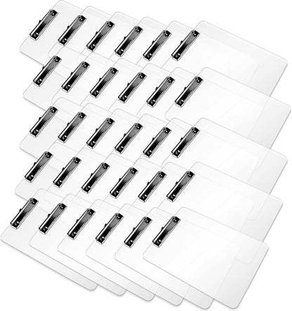 Plastic Clipboards, A4 Acrylic Clear Board 8.5x11 for Classroom, Students, Transparent Letter Size 9" x 12.5" with Low Profile Clip, Office & School Supply(Pack of 6)