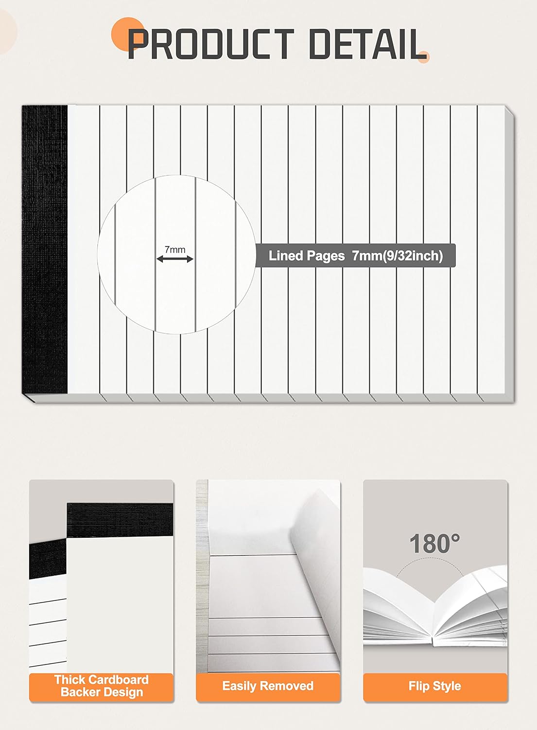 6 Pack Small Notepads Refills Memo Pads 3 x 5 Inch Lined Writing Note Pads with 30 Sheets Note Pad Paper in Each Pad Mini Pocket Notebook Refills for Taking Notes and Reminders Organization Planning