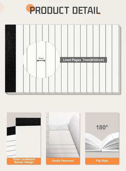 6 Pack Small Notepads Refills Memo Pads 3 x 5 Inch Lined Writing Note Pads with 30 Sheets Note Pad Paper in Each Pad Mini Pocket Notebook Refills for Taking Notes and Reminders Organization Planning