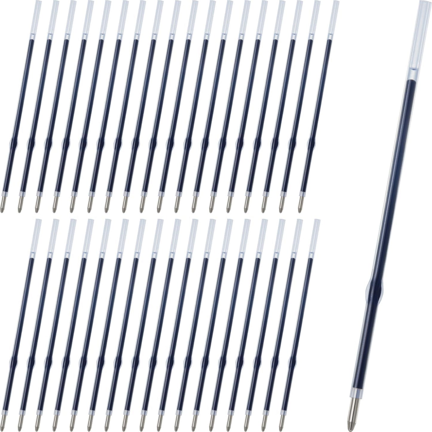 LINFANC 36pcs Ballpoint Pen Refills Blue Ink Medium Point 1.0mm Tip Smooth Writing Pen Refill (36 Blue)