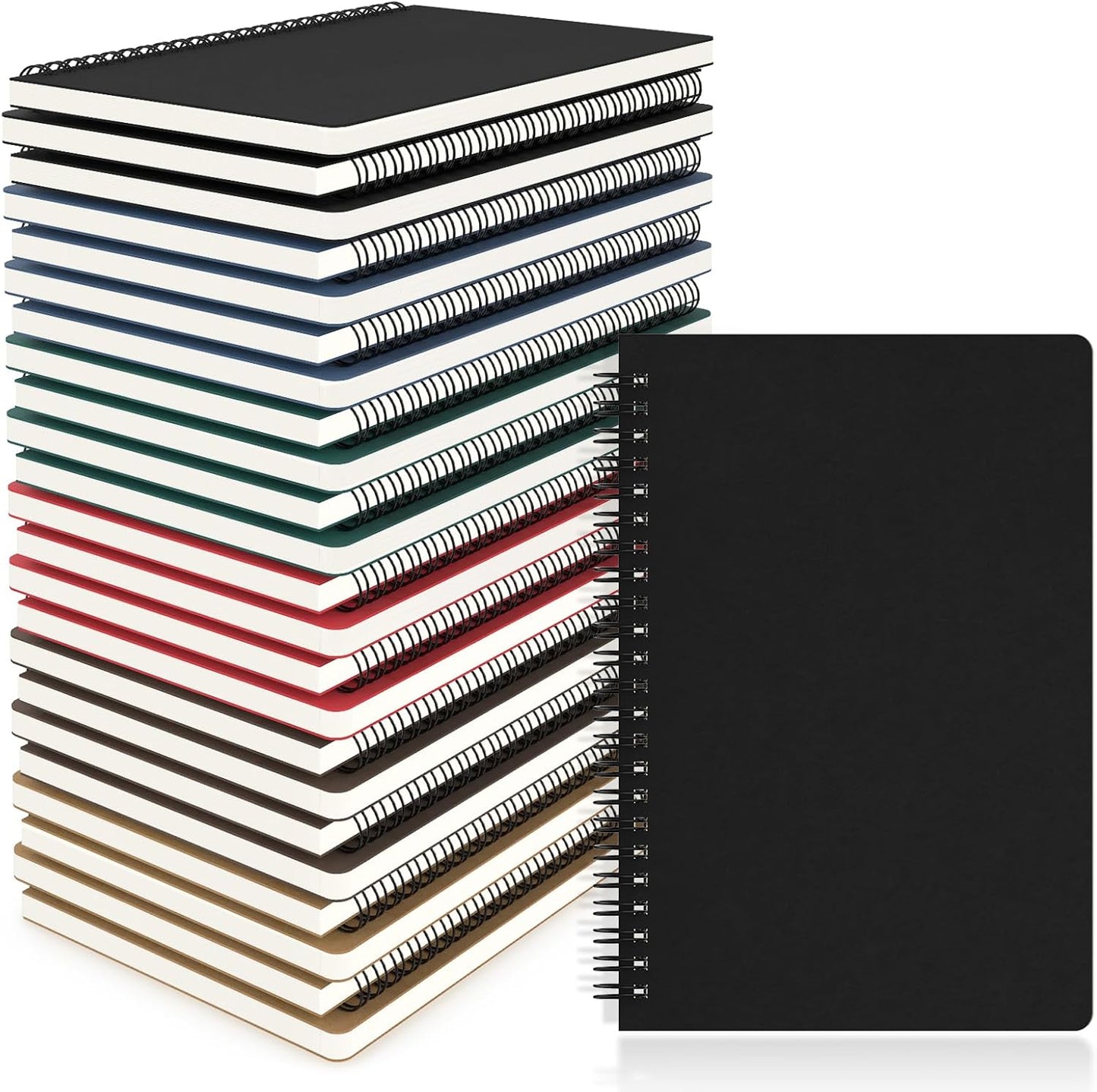 EUSOAR Spiral Lined Notebook, A5 3packs 5.5"X8.3" 120 Pages Lined Travel Notebooks Journal, Memo Notepad Sketchbook, Students College Office Business Diary Ruled Spiral Book Journal-3Colors Covers