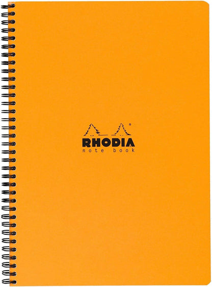 Rhodia Wirebound Notebooks - Lined w/ margin 80 sheets 8 1/4 x 11 3/4 in. - Black cover