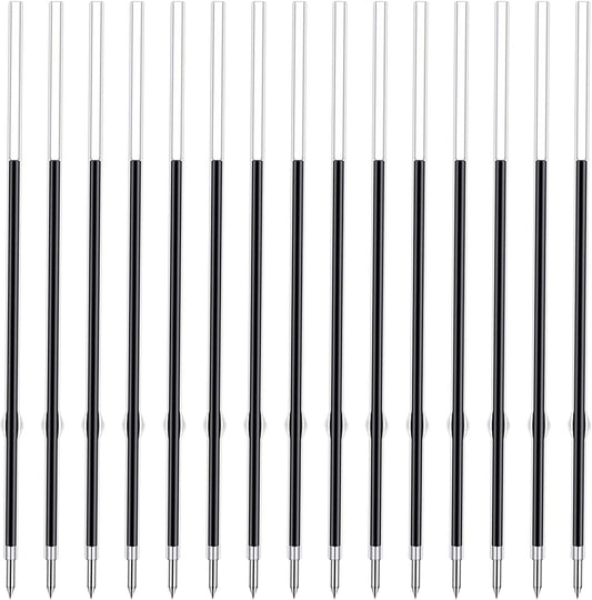 4.53 Inch Retractable Ballpoint Pen Refills, 1 mm Medium Tip Ink Pen Refills for Click Pens (Length 4.53 Inch/115 mm, Can be Cut to 4.2 Inch/107 mm or 3.85 Inch/98 mm) (Black, 15 Pcs)