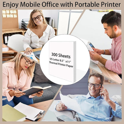 100 Sheets Thermal Printer Paper, 8.5''×11'' US Letter Size, Advanced Printing Paper, Thermal Paper Compatible with Brother Letter Portable Printer, Printer Paper for M08F-Letter, M832, M834, MT800