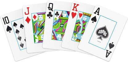 Copag 1546 Design 100% Plastic Playing Cards, Poker Size (Standard) Red/Blue (Jumbo Index, 6 Sets)