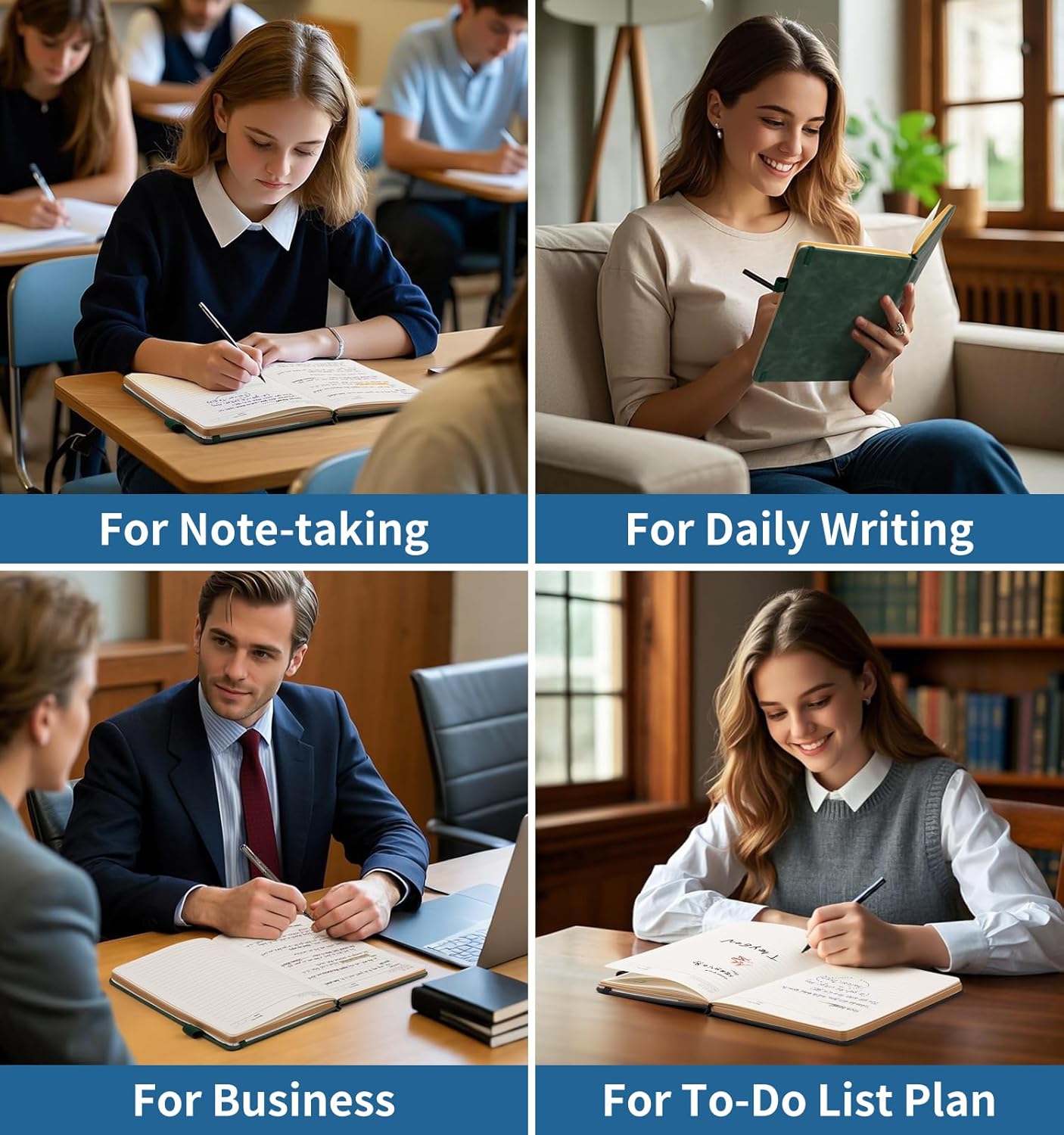 Lined Journal Notebook, A5 200 Pages Leather Journals For Writing Women & Men Travel,business,work & School,college Ruled Notebooks Hardcover Journaling Notebooks Daily Diary, 5.7'' X 8.3''-Purple