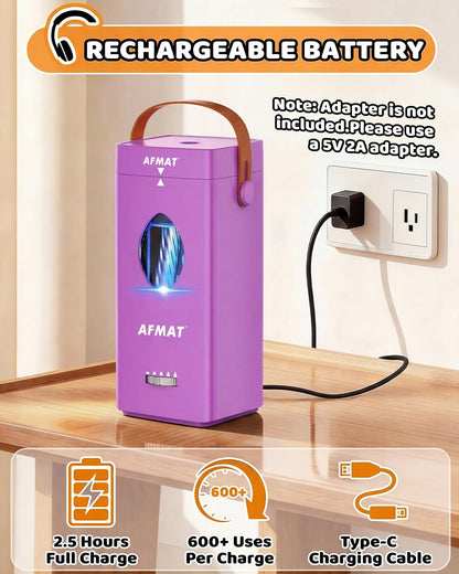 AFMAT Electric Pencil Sharpener, Rechargeable & Cordless, Fully Automatic Pencil Sharpener for Classroom, Auto in & Out, 5 Sharpness Modes, Heavy Duty Sharpeners for 6-12mm No.2/Jumbo Pencils PSC7