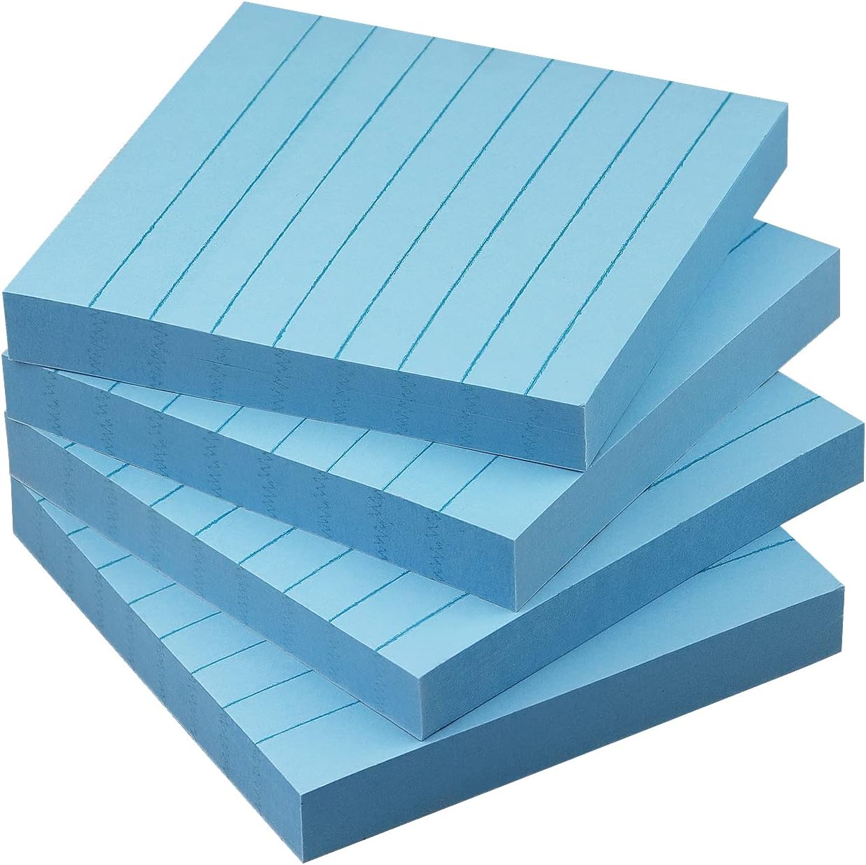 Lined Sticky Notes 3x3 Sticky Notes with Lines Self-Stick Notes Bright Color 4 Pads 90 Sheets/Pad (Pastel)