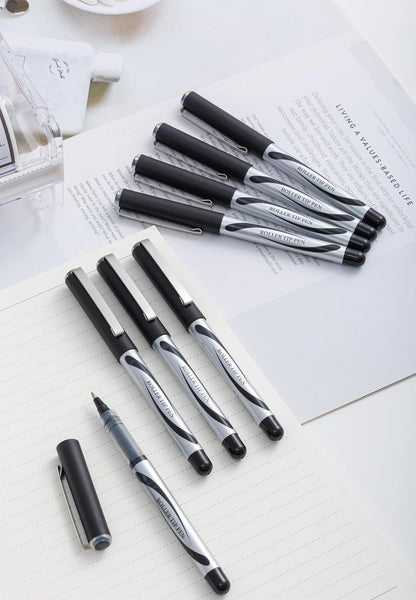 Liquid Ink Rollerball Pens, 0.7mm Medium Point Tip, Rolling pen for Drawing, Journaling and Smooth Writing - Pack of 8