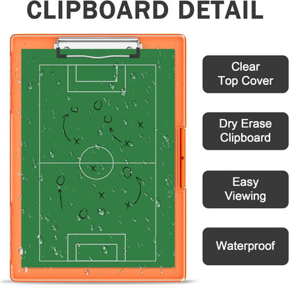 Rimilak Plastic Clipboard with Storage, Side Opening with 2 Compartment, Size 13.3 x 9.4 x 1.5 Heavy Duty High Capacity Nursing Box for Work School & Office Supplies, Black