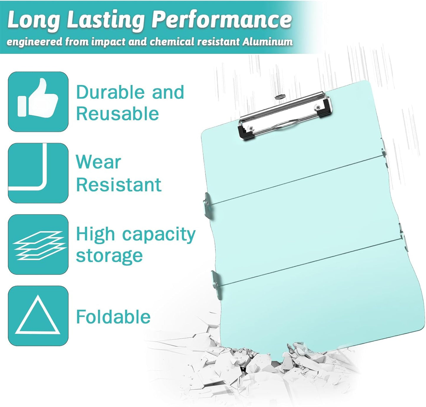 Nursing Clipboard Foldable Clipboard Medical: Edition Cheat Sheets Aluminum 3 Layers Foldable Clipboards Nursing Pocket Size Profile Clip Nurse Clipboards Notepad for Nurses Students and Doctors