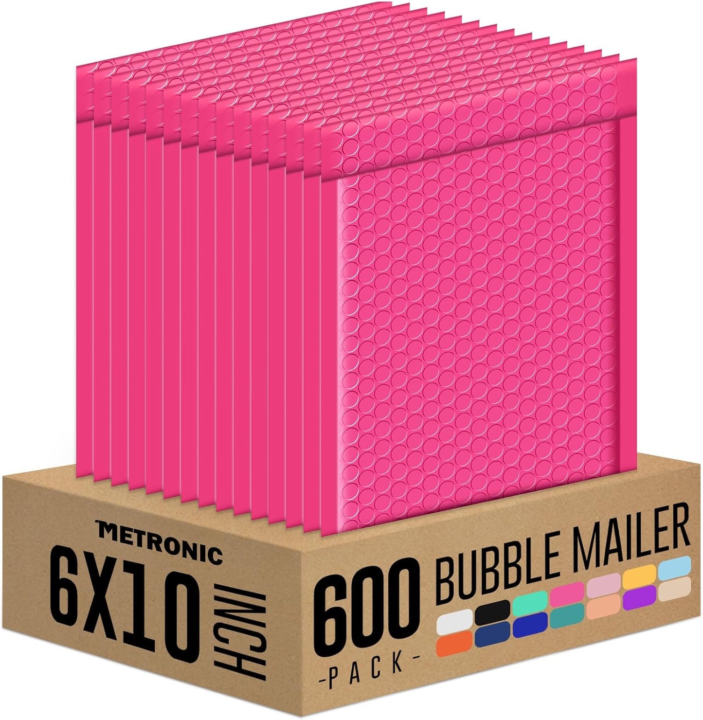 Metronic Bubble Mailers 6x10 Inch 100 Pack Black Usable Size 6x9" Opaque Padded Envelopes Waterproof Bubble Envelopes Cushioning Mailer for Small Business Mailing Makeup Jewelry Gifts
