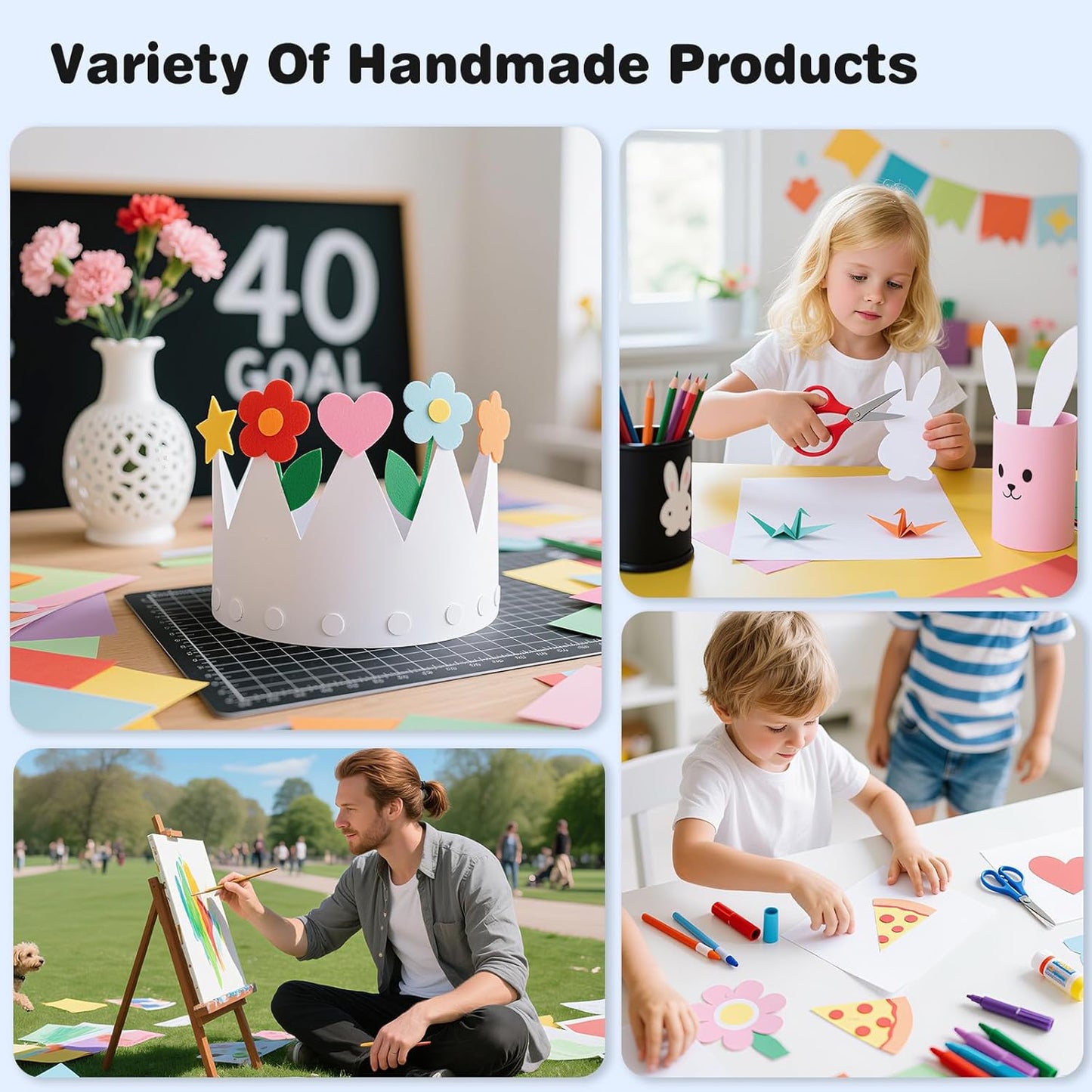 Cardstock 8.5 x 11, Thick Printer Paper 75 lb/200 gsm, 40 Sheets Card Stock White, Heavy Card stock, White CardStock Paper for Invitations, Diy Cards, Business Cards, Menus, Crafts, Drawing etc