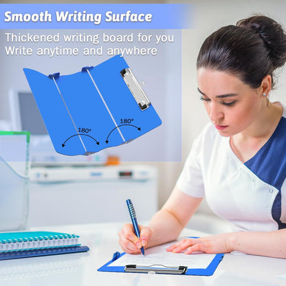 Nursing Clipboard Foldable Clipboard Medical: Edition Cheat Sheets Aluminum 3 Layers Foldable Clipboards Nursing Pocket Size Profile Clip Nurse Clipboards Notepad for Nurses Students and Doctors