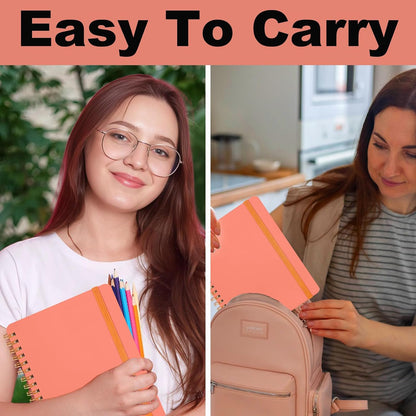 4 PCS Small Spiral Notebook 5x7, Spiral Journal Notebook, Notebooks for Work, Note Taking, School, Small Notebooks 5x7 with Strap, Cute Notebooks for Women 50 Sheets