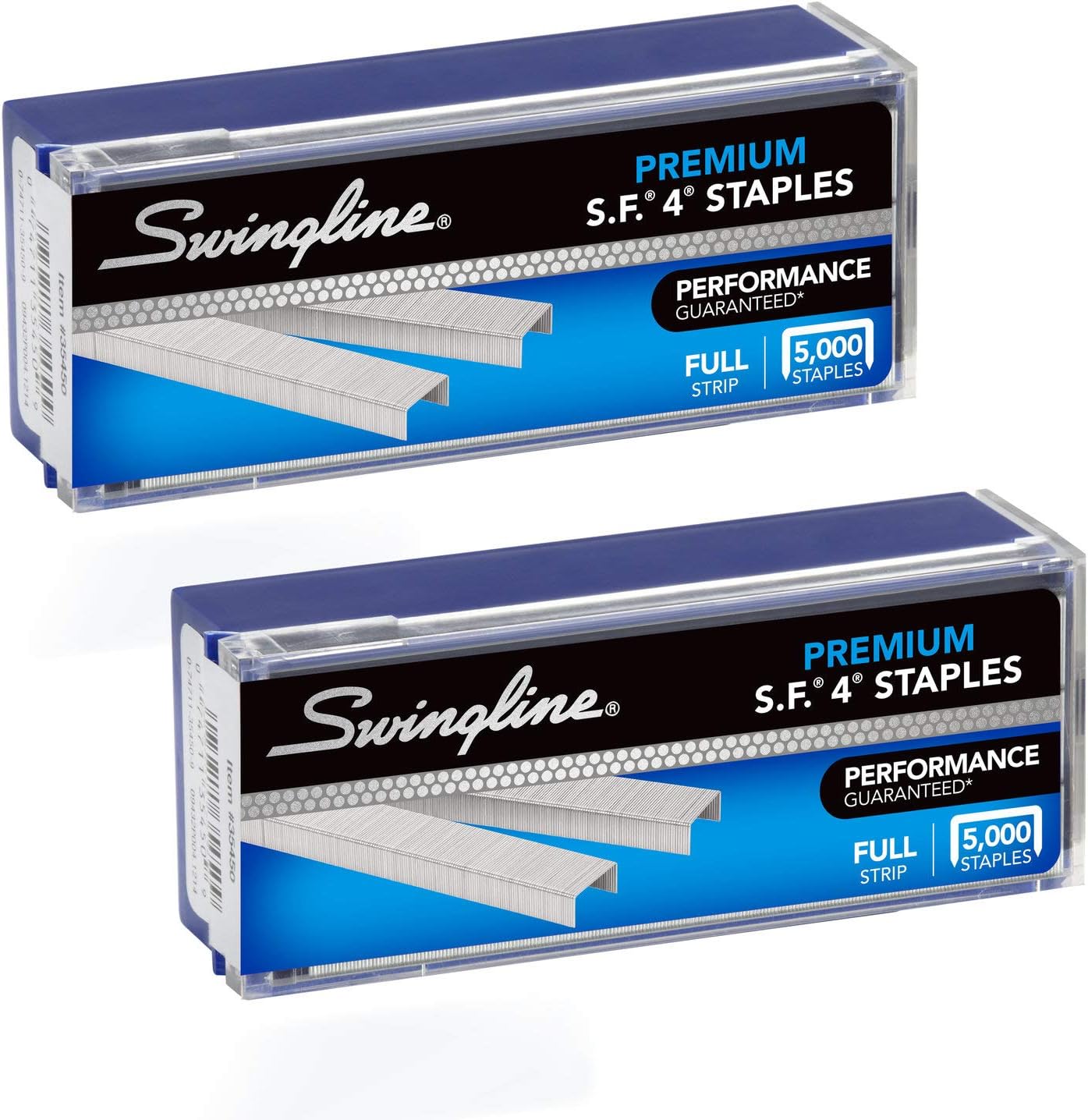 Swingline Staples, 5 Pack, S.F. 4, Premium, 1/4" Length, 210/Strip, 5000/Box (35481)