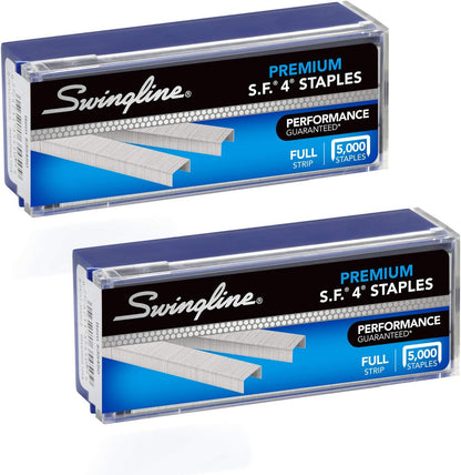 Swingline Staples, 5 Pack, S.F. 4, Premium, 1/4" Length, 210/Strip, 5000/Box (35481)