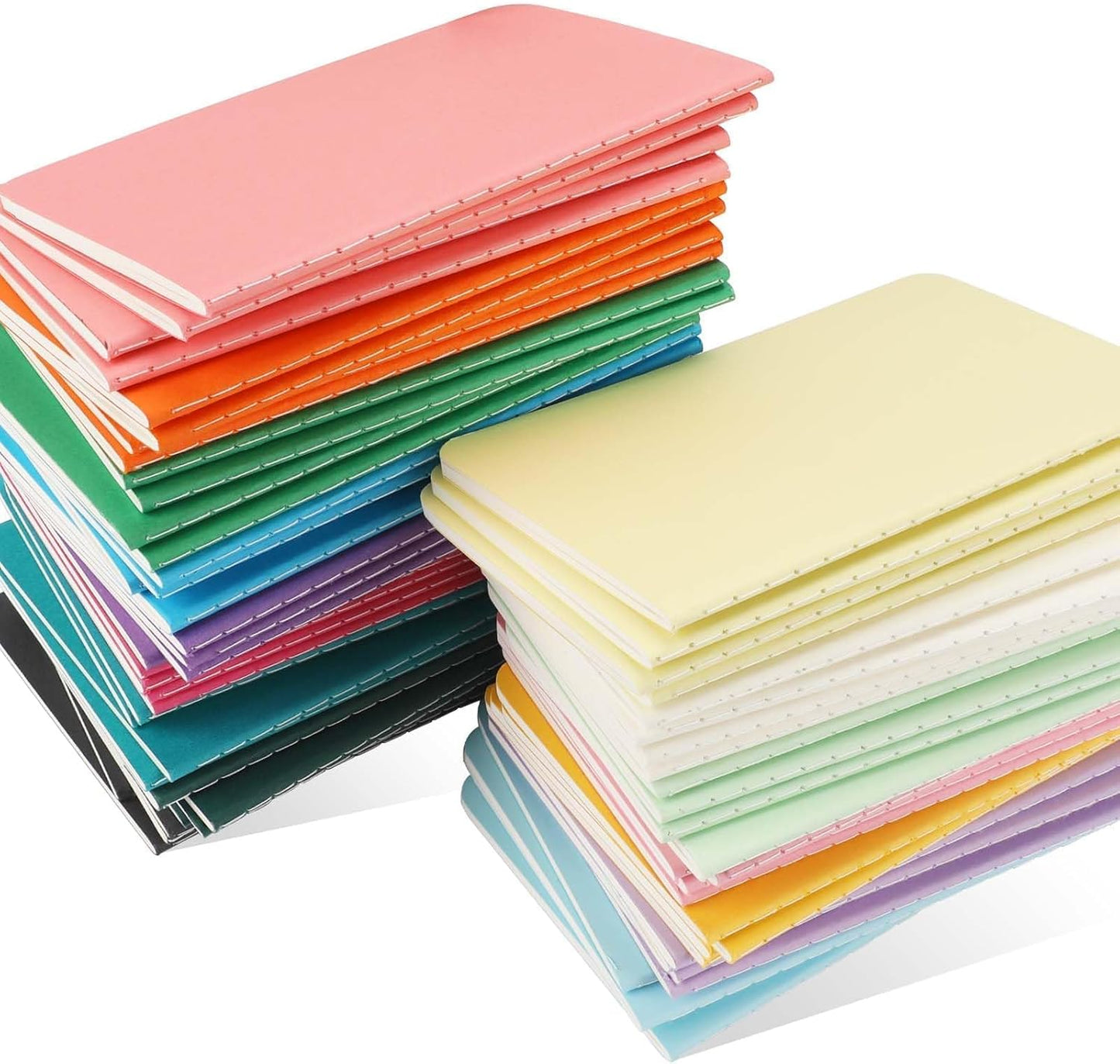 Oucaru 48PCS Pocket Notebook, 3.5" x 5.5", 8 Color, 52 Pages Blank Notebook Mini Notebook Journal, Small Notebook Memo Notepad for Students, Traveler, School Supplies