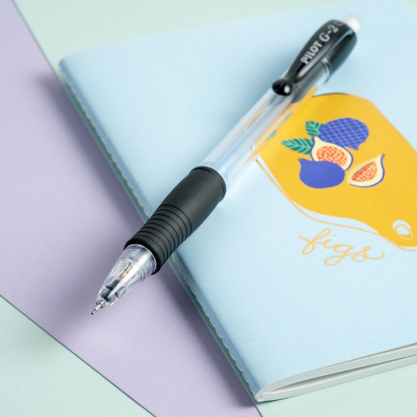 Pilot, G2 Mechanical Pencils, 0.7mm HB Lead, Black Accents, Pack of 12